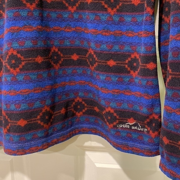 Eddie Bauer Aztec Fleece 1/4 Zip Pullover EUC - Picture 4 of 12